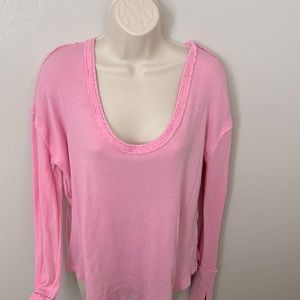 Free People pink long sleeve size small (fits like a medium)